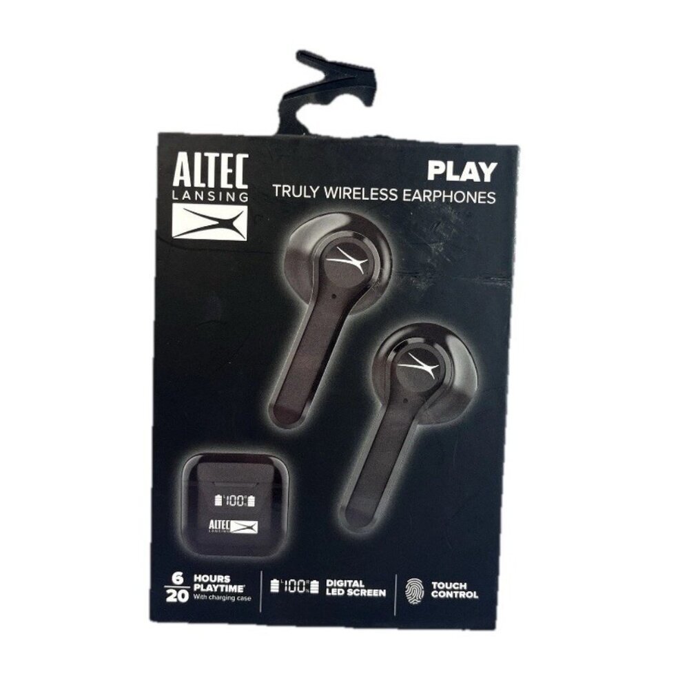 Altec Lansing Truly Wireless Earphones with Touch Controls & LED Screen